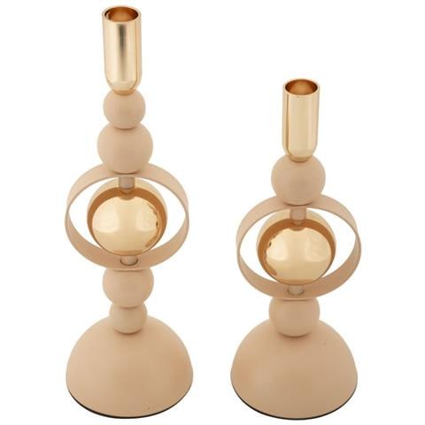 Portacandela Mf928 - Oro - Acciaio - 10x10x33 Cm - Foto 2