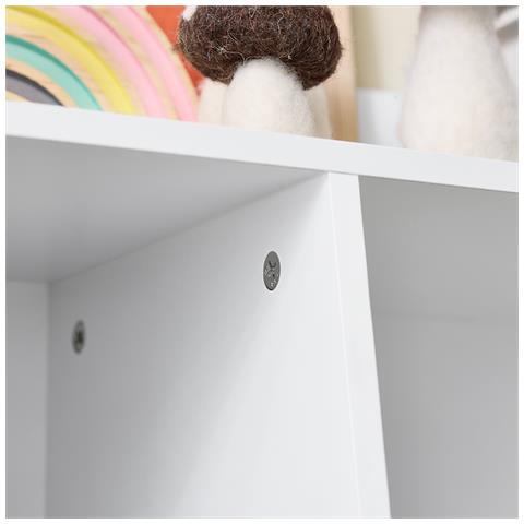 Sobuy Libreria Montessori Per Bambini Scaffale Portagiochi A 5 Scomparti Bianco - Foto 2
