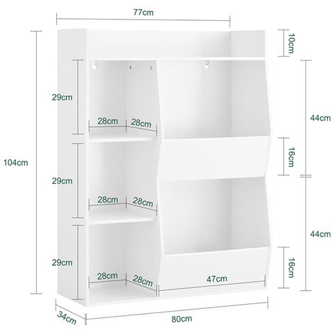 Sobuy Libreria Montessori Per Bambini Scaffale Portagiochi A 5 Scomparti Bianco - Foto 7