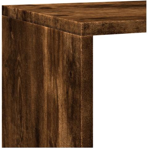 Libreria 4 Ripiani Rovere Fumo 143,5x29x143,5 cm in Truciolato - Foto 9