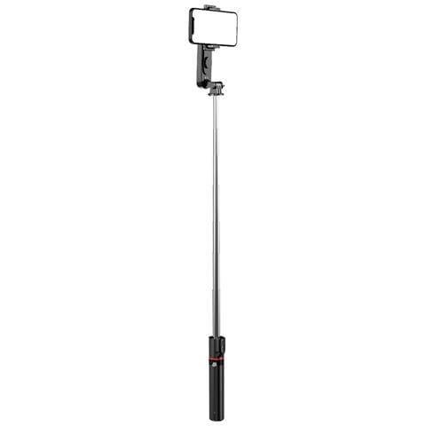 Selfie Stick In Acciaio Inossidabile Con Luce Di Riempimento Rimovibile - Treppiede Bluetooth Estensibile Con Scatto Remoto - Foto 7