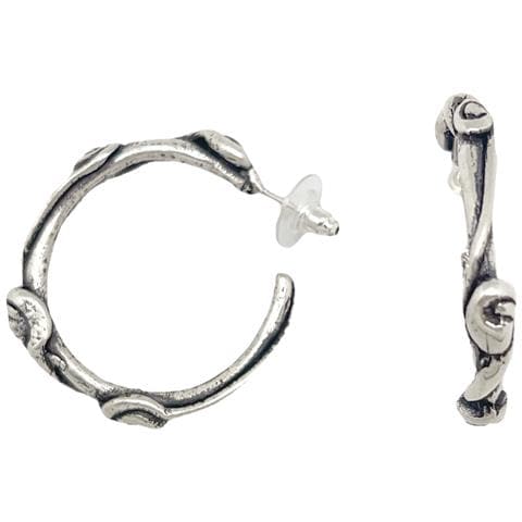 Cerchio Creolo Minimalista Placcato Argento - Foto 1