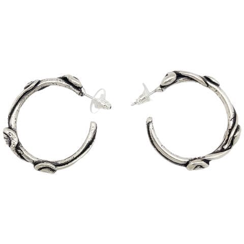 Cerchio Creolo Minimalista Placcato Argento - Foto 2
