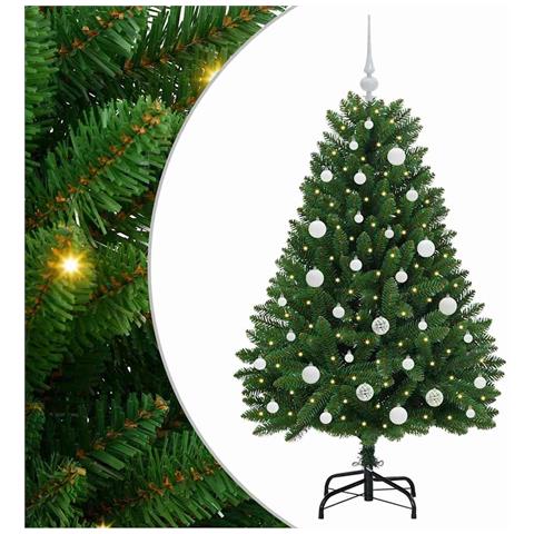Albero di Natale artificiale Verde 150 cm PVC e Metallo - Foto 1