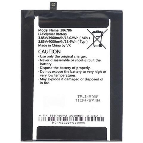 Wiko Batteria Litio Integrata Originale 386786 Da 4000mah Per View 3 Pro - View 4 Lite - Y80 - Y81 - Foto 1