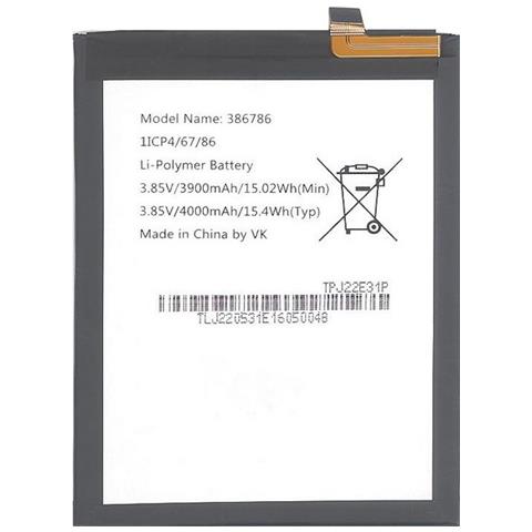 Wiko Batteria Litio Integrata Originale 386786 Da 4000mah Per View 3 Pro - View 4 Lite - Y80 - Y81 - Foto 2