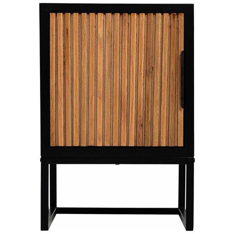 Comodino 1 Anta In Legno E Metallo 40x35x61h Cm - Foto 2