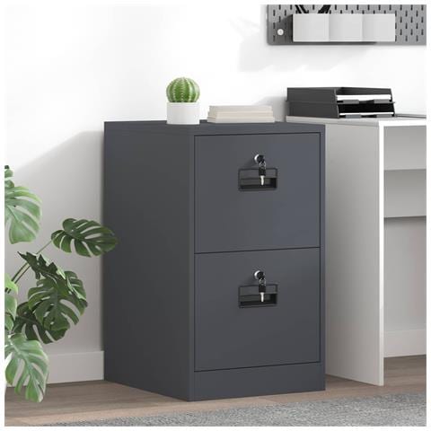 Armadio per File con cassetto Antracite 44 x 50 x 106.5 cm - Foto 2