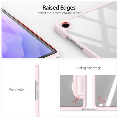 Cover per Galaxy Tab A9+ - Pelle /PU, Rosa - Foto 4