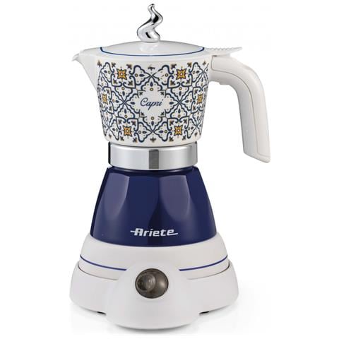1358 Moka Aroma Capri /Positano, Moka elettrica, 400W, 2/4 tazze, Cordless, Spegnimento automatico, Mantenimento temperatura - Foto 1