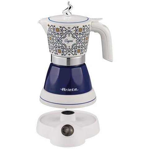 1358 Moka Aroma Capri /Positano, Moka elettrica, 400W, 2/4 tazze, Cordless, Spegnimento automatico, Mantenimento temperatura - Foto 4