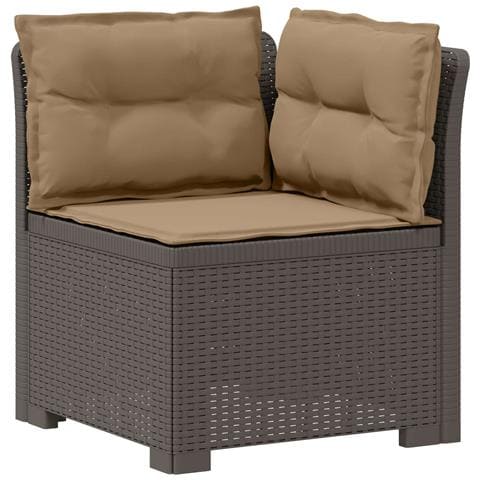 Divano da Giardino a 1 Posto con Cuscini Aspetto Rattan PP - Foto 1