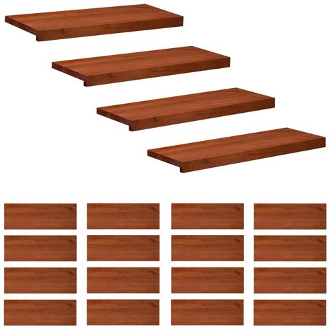Tappeti per scale 20 pz 80 x 25 x 2 cm Marrone - Foto 1