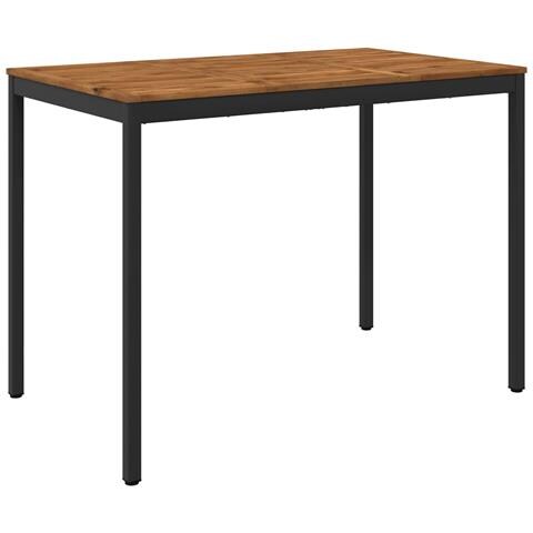 Tavolo Bar da Giardino Naturale e Nero 147 x 88,5 x 105 cm - Foto 1
