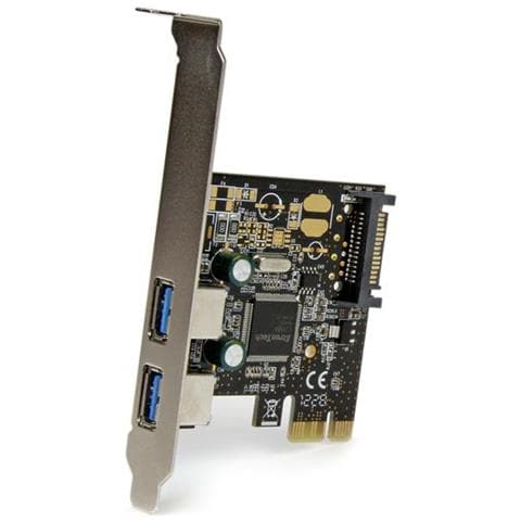 Scheda controller USB SuperSpeed 3.0 PCIe PCI Express a 2 porte con alimentazione SATA - Foto 2