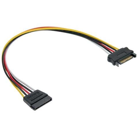 cavo prolunga alimentazione interna da sata maschio a sata femmina, 12v, 5v e 3,3v, 5 filamenti 11, 100cm - Foto 1