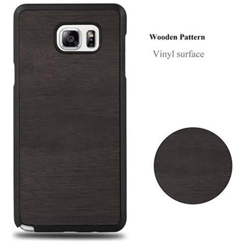 Custodia Compatibile Con Samsung Galaxy Note 5 In Woody Nero - Hard Case Coperchio Di Protezione In Look Legno Contro I Graffi E Gli Urti - Foto 7