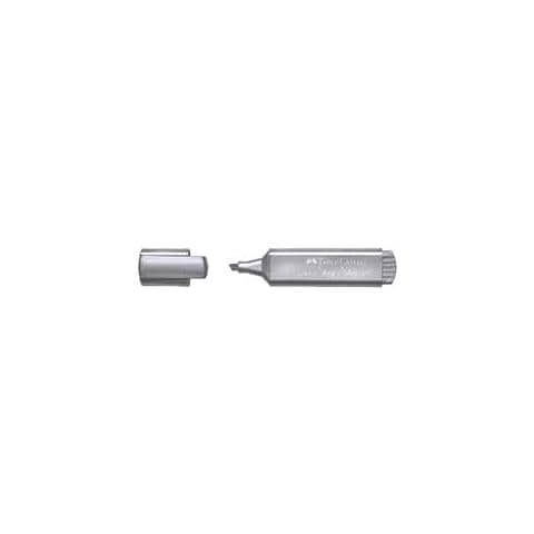 Faber Castell Texliner Evidenziatore Punta Scalpello 1/5 Mm Argento Conf 10 Pz. - Foto 2