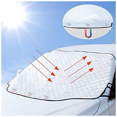 Auto Parasole Parabrezza Parasole Coperchio 3 Magnete Protezione Uv Per Lestate Inverno Contro La Neve Ghiaccio Gelo Polvere Sole Pieghevole Rimovibile 193 126 Centimetri Per La Maggior Parte Auto Suv Camion - Foto 1