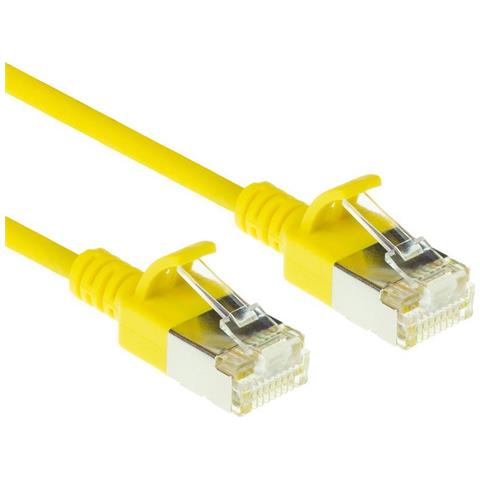 Yellow 0.5 Meter Lszh U /ftp Cat6a Datacenter Slimline Patch Cable Snagless With Rj45 Connectors (dc7800) - Foto 2