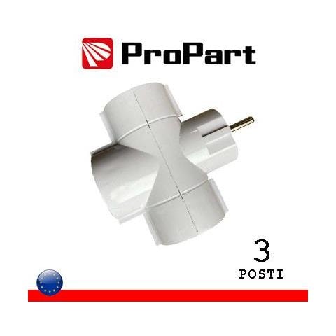 Adattatore 3 Pos Schuko Spina Schuko 16a Polybag - Foto 2