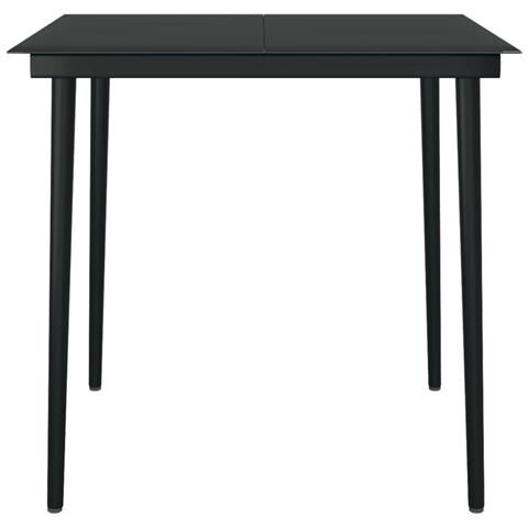 Set Da Pranzo Da Giardino 5 Pz Con Cuscini Polyrattan E Vetro - Foto 7