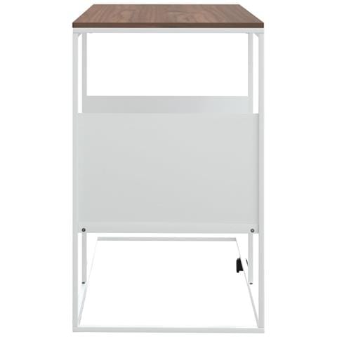 Tavolino Bianco 55x36x59,5 Cm Legno Multistrato - Foto 2