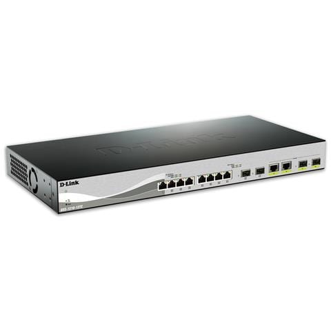 DXS-1210-12TC /E switch di rete Gestito L2 10G Ethernet (100/1000/10000) 1U Nero, Argento - Foto 1