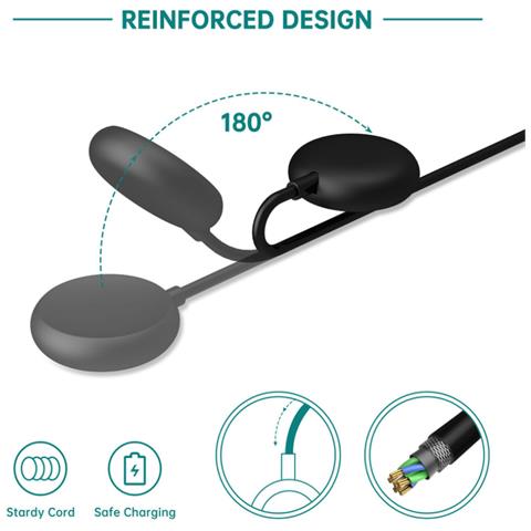 Caricabatterie Wireless Per Orologio Intelligente Black - Foto 4