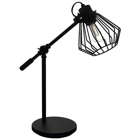 Lampada Da Scrivania Industrial Tabillano 1 Luce Acciaio Nero - Foto 1