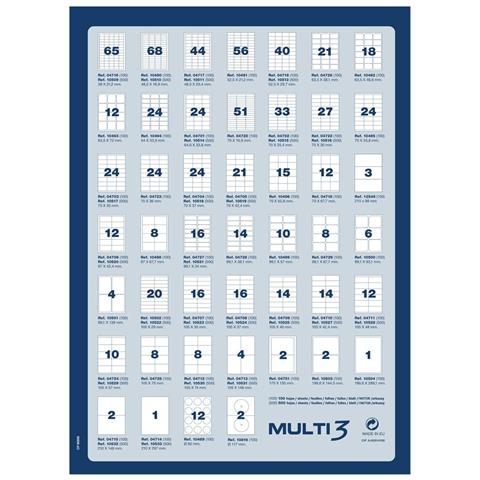 Adesivi /etichette Multi 3 105 X 37 Mm 500 Foglie A4 - Foto 3