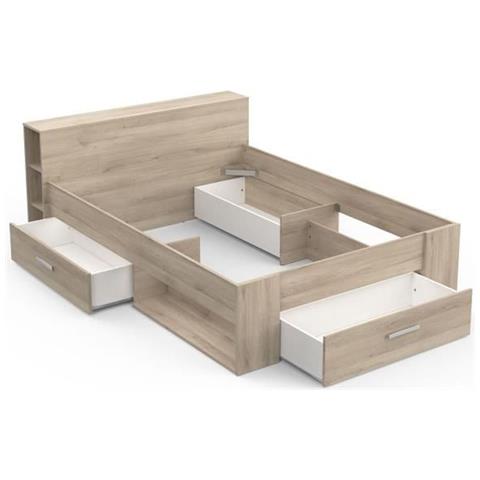 Letto Per Adulti 140 X 190 Cm - Rovere Kronberg - Oxygene - Foto 1