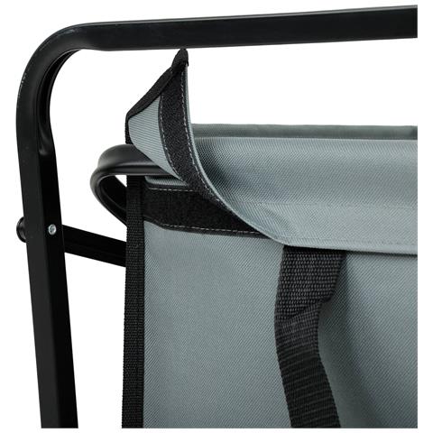 Carrello da Spiaggia Pieghevole TYRS con Ruote in Plastica, Portata Massima 110 kg, Colore Grigio - Foto 8