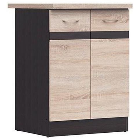 Base Cucina 60 Cm - 2 Ante - Piano Di Lavoro - Rovere Sonoma - Foto 1