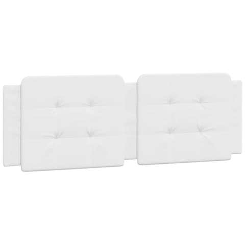 Cuscino Testiera Bianco 160 Cm In Similpelle - Foto 2