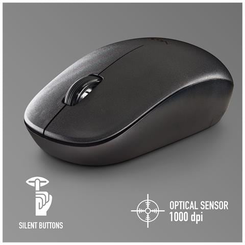 Mouse Wireless Fog Pro 1000dpi 2tasti Black - Foto 5
