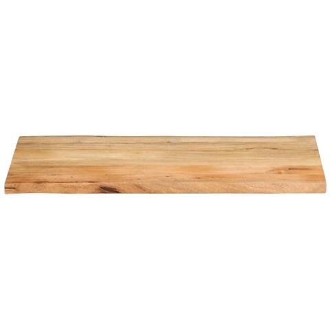 Piano Tavolo 100x60x2,5 cm Bordi Vivi in Legno Massello Mango - Foto 3