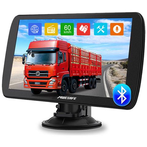 Navigatore Camion Auto Camper 9 Pollici Bluetooth Gps Navigatore Satellitare Auto Autobus Taxi, Mappa 2d / 3d, Aggiornamenti Gratuiti Delle Mappe A Vita - Foto 1