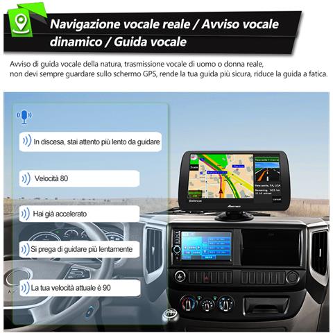 Navigatore Camion Auto Camper 9 Pollici Bluetooth Gps Navigatore Satellitare Auto Autobus Taxi, Mappa 2d / 3d, Aggiornamenti Gratuiti Delle Mappe A Vita - Foto 6