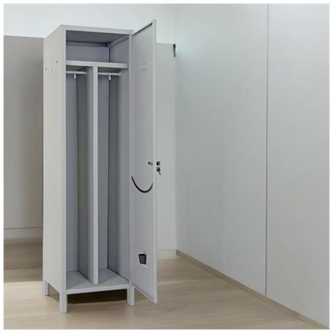 Armadio Spogliatoio In Metallo 50x50xh180 Cm Sporco Pulito Due Posti 1 Anta Con Serratura Prometal - Foto 2