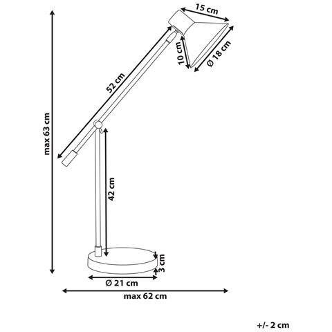 Lampada Da Scrivania Pinkeen Metallo Nero - Foto 2