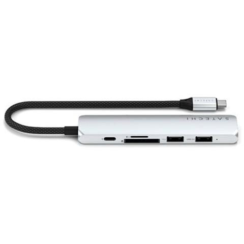 Hub Usb-c Slim Multiport 6-in-1 4k Con Erogazione Di Potenza 100w, Argento - Foto 5