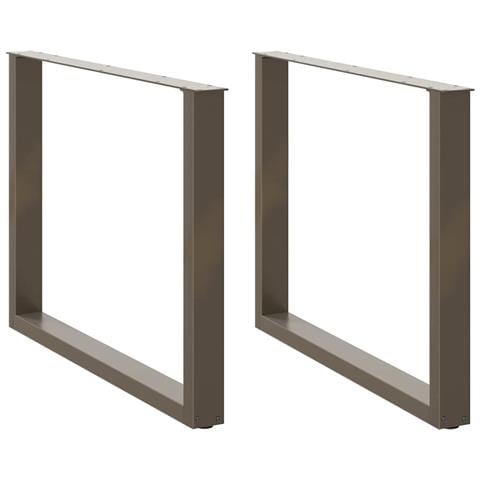 Gambe Tavolo Pranzo A U 2 Pz 100x(72-73) Cm Acciaio - Foto 1