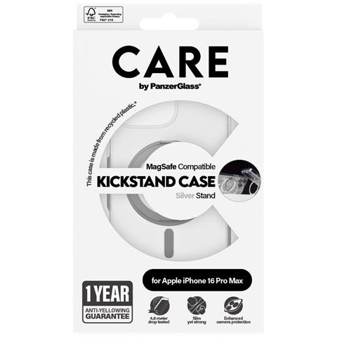 CARE by PG SLV Kick /MagS iPhone16P 6.9 custodia per cellulare Cover Trasparente - Foto 2