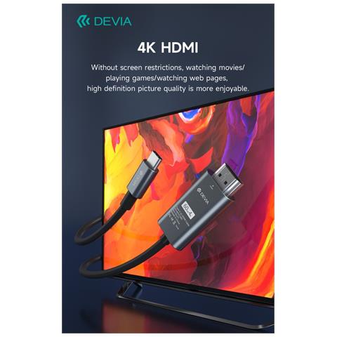 Adattatore da Tipo-C ad HDMI per trasmissione da smartphone a monitor - Foto 1