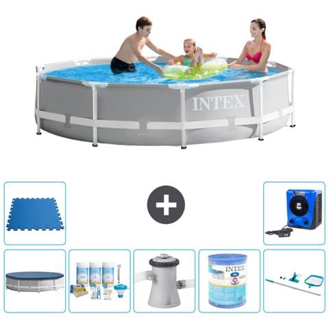 Piscina Fuori Terra - In Giro - 305x76 Cm - Grigio - Include Accessori Coordinati A1891 - Foto 1