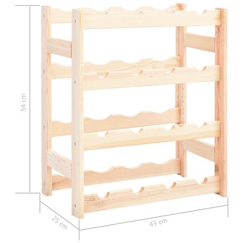 Lusso Casadino -  Portavini Da 16 Bottiglie In Legno Di Pino - Foto 6
