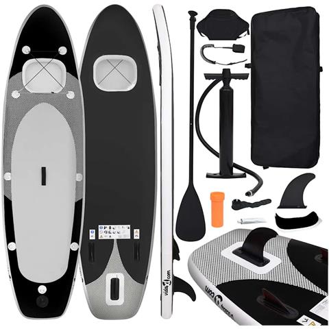 Set Tavola Sup Gonfiabile Nera 300x76x10 Cm - Foto 2