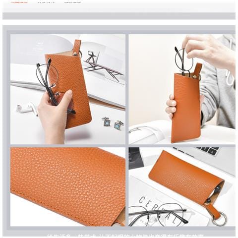 Elegante Custodia Per Occhiali Da Sole E Da Vista In Pelle Pu Brown - Foto 7