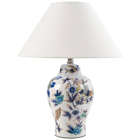 Lampada Da Tavolo Moraca Porcellana Bianco /blu - Foto 2
